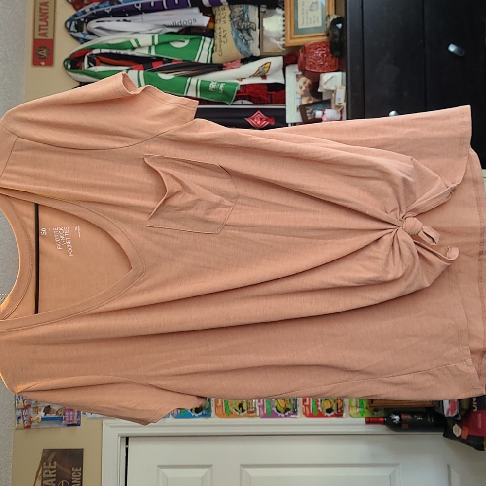 Pinkish Brown tshirt with pocket